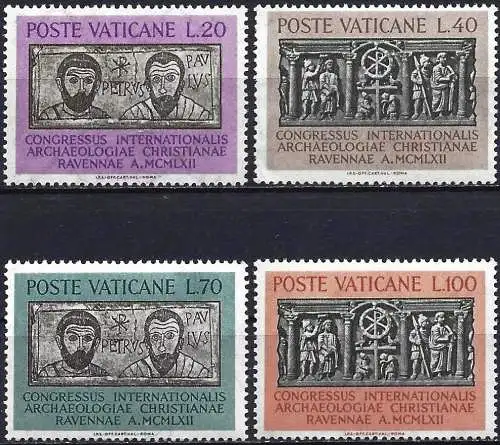 Vatikan 1962 - MI 408/11 - YT 359/62 - Archäologiekongress - Komplette Serie MNH