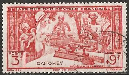 Dahomey 1942 - Mi 155 - YT Pa 8 - Kinderschutz - Flugpost