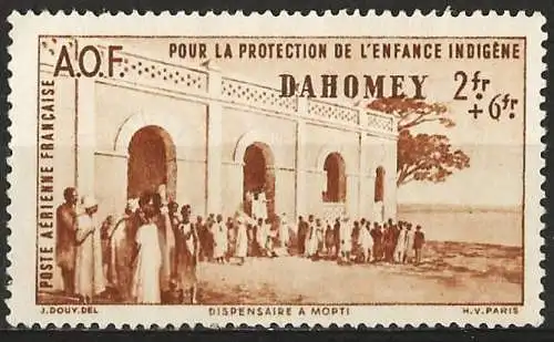 Dahomey 1942 - Mi 157 - YT Pa 7 - Krankenhaus Mopti - MNG - Flugpost