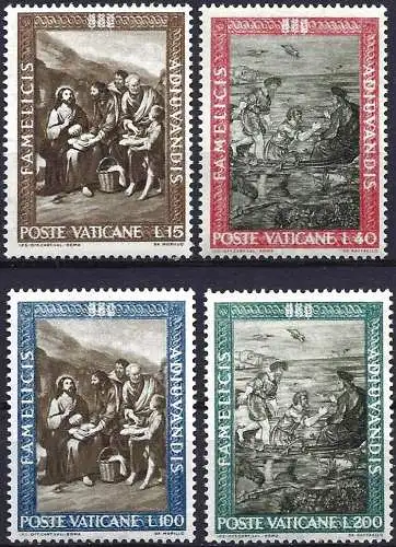 Vatikan 1963 - MI 423/26 - YT 374/77 - Aktion gegen Hunger - Komplete Serie MNH 