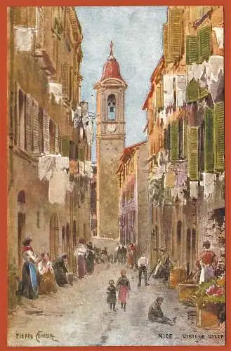 [Ansichtskarte] France - Alpes Maritimes ( 06 ) Nice : Vieille ville - Tableau de Pierre Comba /
Frankreich : Alte Stadt - Gemälde von Pierre Comba. 