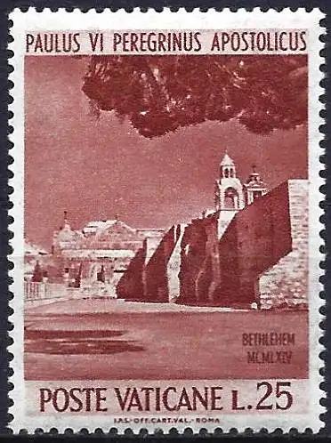 Vatikan 1964 - MI 443 - YT 394 - Die Basilika der Geburt Christi in Bethlehem  MNH 