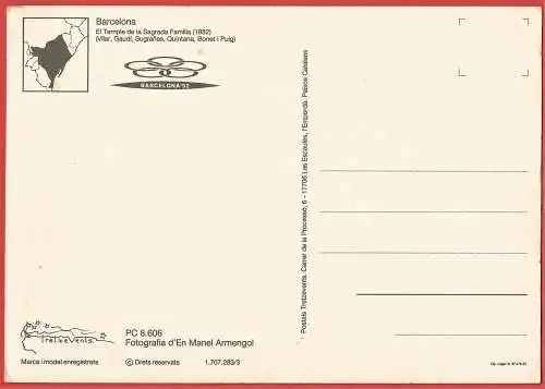 [Ansichtskarte] Spanien ( Katalonien ) Barcelona : Basílica de la Sagrada Familia /
Espagne ( Catalogne ). 