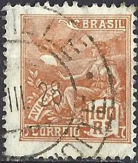 Brasilien 1924 - Mi 261 - YT 171a-B - Luftfahrt - Gezähnt 12¾ x 13 ½