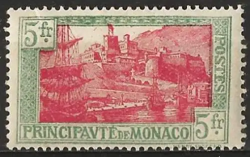 Monaco 1925 - Mi 102 - YT 102 - Der Hafen - MH