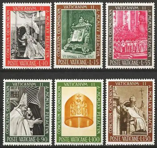 Vatikan 1966 - Mi 508/13 - YT 457/62 - Zweites Vatikanisches Konzil - Komplette Serie MNH 