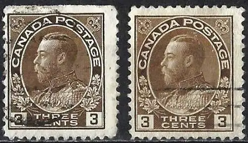 Canada 1918/22 - Mi 94A & 94 Eo - YT 110 - Der König Georg  V