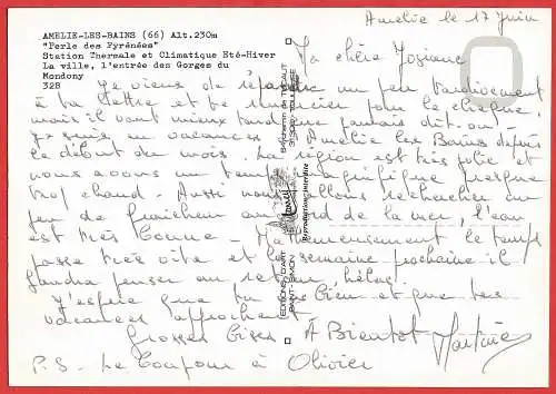 [Ansichtskarte] France - Pyrénées Orientales ( 66 ) Amélie-les-Bains : Station thermale /
Frankreich : Der Kurort. 