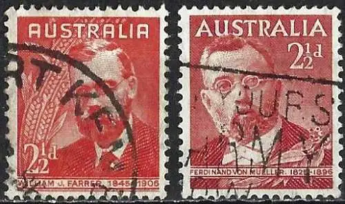 Australien 1948 - Mi 191/92 - YT 161/62 - Ferdinand von Mueller & William J. Farrer