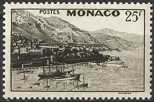 Monaco 1948 - Mi 390 - YT 313 - Der Hafen von Monte-Carlo - MH 