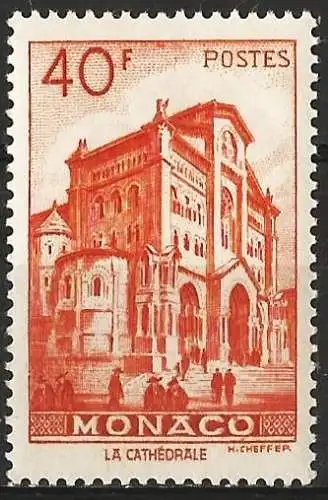 Monaco 1949 - Mi 392 - YT 313B - Die Kathedrale - MNH 