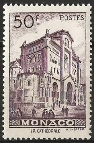 Monaco 1949 - Mi 393 - YT 313C - Die Kathedrale - MNH 