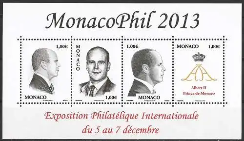 Monaco 2013 - Mi BL 108 - YT F2903 - Prinz Albert II - MNH