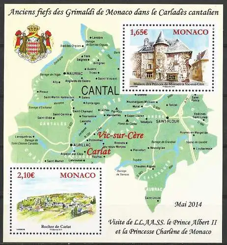 Monaco 2014 - Mi BL 109 - YT F2927 - MNH