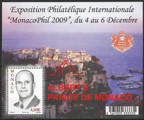 Monaco 2009 - Mi BL 96 - YT BF 94 - Philatelistische Ausstellung - MNH ( Block 120 x 100 )