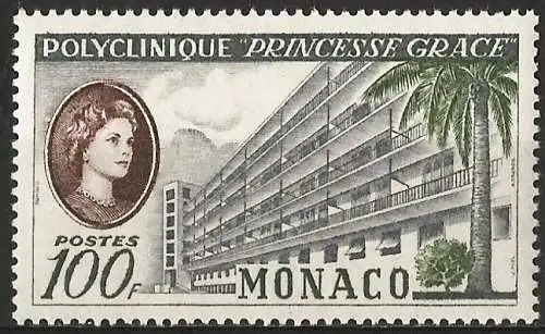 Monaco 1959 - Mi 605 - YT 513 - Die Poliklinik " Princesse Grace " - MNH