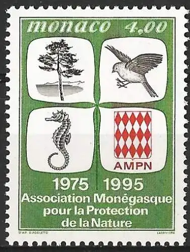 Monaco 1995 - Mi 2260 - YT 1995 - Naturschutz - MNH