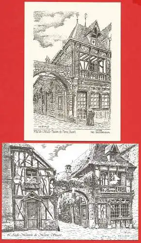 [Ansichtskarte] France - Orne ( 61 ) L'Aigle : Maison de Marie Stuart - Dessins  /
Frankreich. 