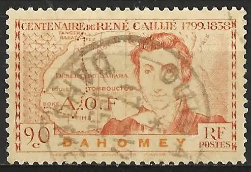 Dahomey 1939 - Mi 110 - YT 110 - Der Forscher René Caillié