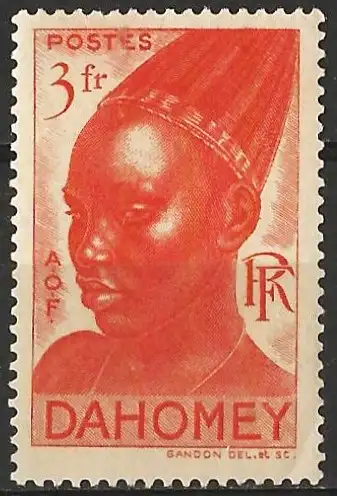 Dahomey 1941 - Mi 143 - YT 138 - Indigene Frau - MNG