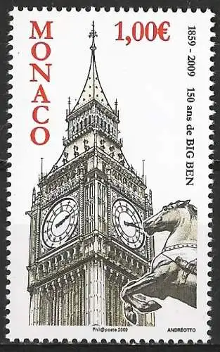 Monaco 2009 - Mi 2958 - YT 2700 - Big Ben - Westminster Palace, London - MNH 