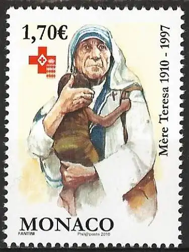 Monaco 2010 - Mi 2994 - YT 2735 - Rotes Kreuz - Friedensnobelpreis an Mutter Theresa - MNH 