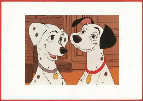 [Ansichtskarte] Walt Disney : Film de 1961 " Les 101 dalmatiens " - Perdita et Pongo. 