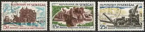 Senegal 1964 - Mi 281/83/85 - YT 235 /37/39 - Die Industrialisierung