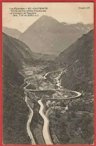 [Ansichtskarte] Hautes-Pyrénées ( 65 ) Cauterets : Der Strasse nach Pierrefitte. 