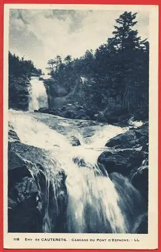 [Ansichtskarte] Hautes-Pyrénées ( 65 ) Cauterets : Die Wasserfall von die Brücke von Spanien. 