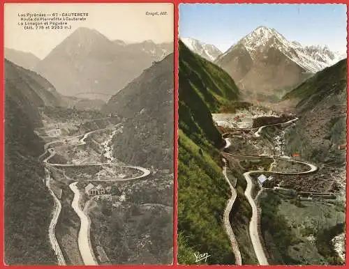 [Ansichtskarte] Hautes-Pyrénées ( 65 ) Cauterets : Der Strasse nach Pierrefitte. 