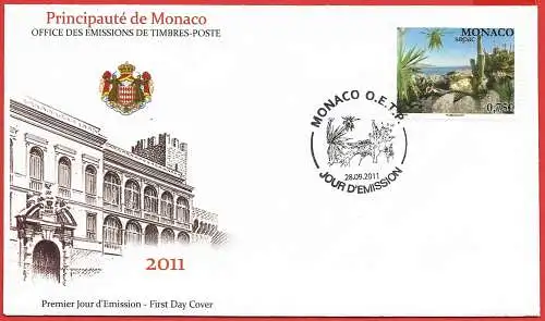 Monaco 2011 - Mi 3055 - YT 2799 - Landschaft : Sépac, Kaktus - FDC 