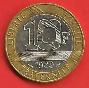 Frankreich : 10 Francs - 1989