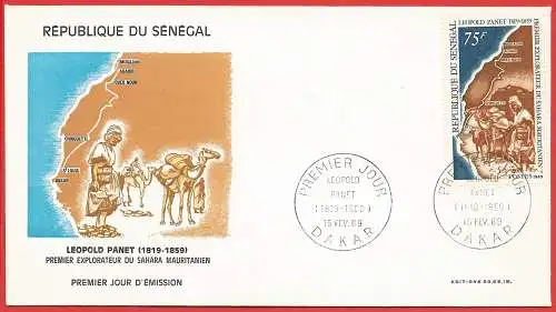 Senegal 1969 - Mi 395 - YT 317 - Leopold Panet, Forscher - FDC