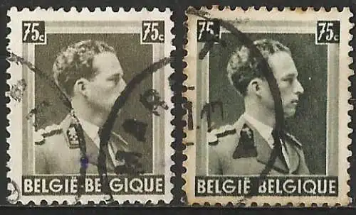 Belgien 1938 - Mi 481b - YT 480 - König Leopold III ( Zwei  Farbtöne )