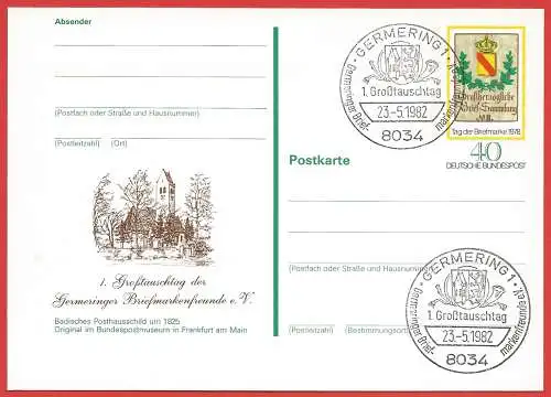 Deutschland BDR 1982 - Ganzsache : Briefmarkenfreunde in Germering