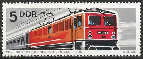 DDR 1973 - Mi 1844 - YT 1539 - Elektrolokomotive BR 211 - MNH