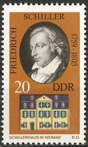 DDR 1973 - Mi 1858 - YT 1551 - Friedrich Schiller - MNH