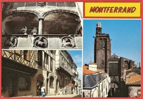 [Ansichtskarte] Frankreich - Puy-de-Dôme ( 63 ) Clermont-Ferrand : Die Kirche von Montferrand und die Rodade Strasse. 