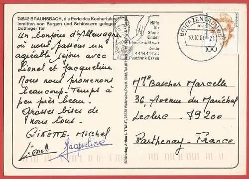 [Ansichtskarte] Deutschland : Braunsbach : Döttingen Tor. 