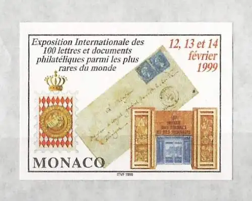 Monaco 1999 - Aufkleber der philatelistischen Ausstellung  - MNH