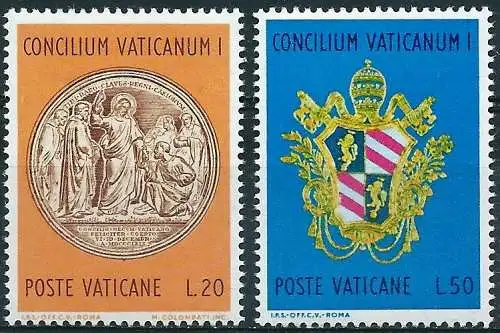 Vatikan 1970 - Mi 561/62 - YT 502/03- Medaille und Wappen  - MNH