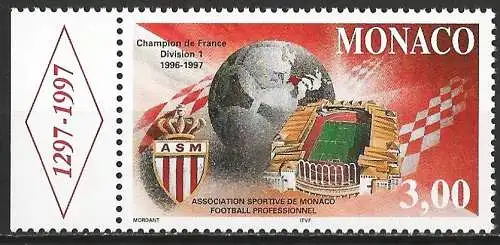 Monaco 1997 - 1997 - Mi 2376 - YT 2126 - Football : AS Monaco - MNH