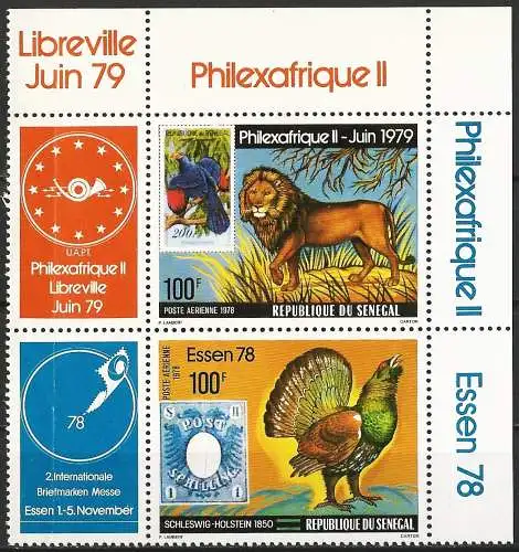 Senegal 1978 - Mi 688/89 - YT Pa 162/163 - Briefmarkenausstellung PHILEXAFRIQUE 78 - MNH