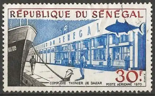 Senegal 1970 - Mi 432 - YT Pa 92 - Fischereihafen von Dakar - Flugpost