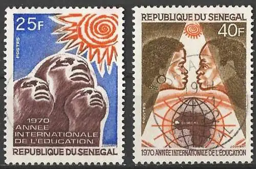 Senegal 1970 - Mi 441/42 - YT 337/38 - Jahr der Erziehung