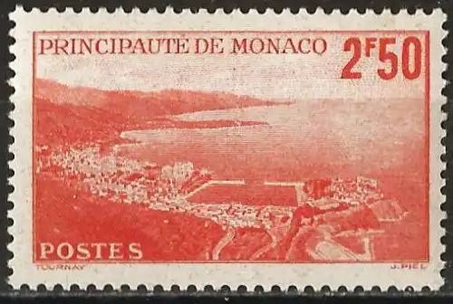 Monaco 1939 - Mi 182 - YT 179 - Luftaufnahme - MNH