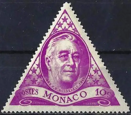 Monaco 1946 - Mi 322 - YT 295 - Präsident Franklin Roosevelt - MNH**