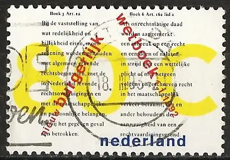 Niederlande 1992 - Mi 1428 - YT 1392 - Neues Bürgerliches Gesetzbuch