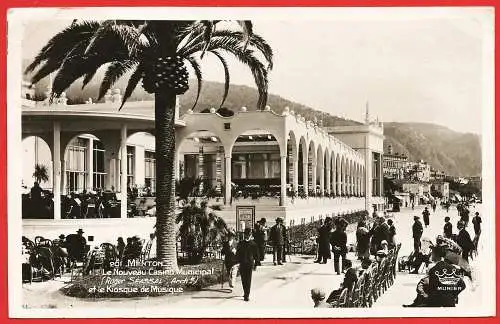 [Ansichtskarte] Frankreich - Alpes Maritimes ( 06 ) Menton : Das Casino und der Musikpavillon. 